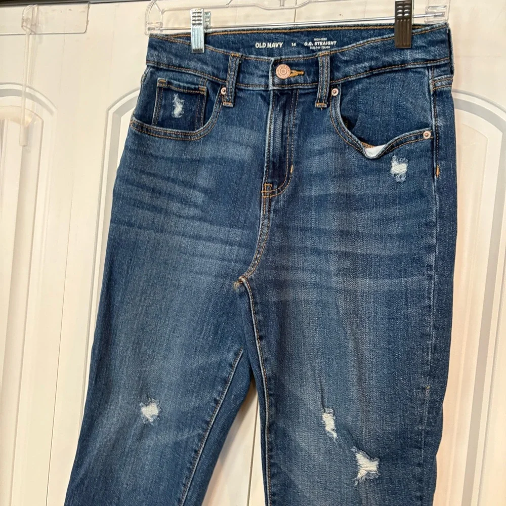 Old Navy High Rise O.G. Straight‎ Leg Jeans Size 14